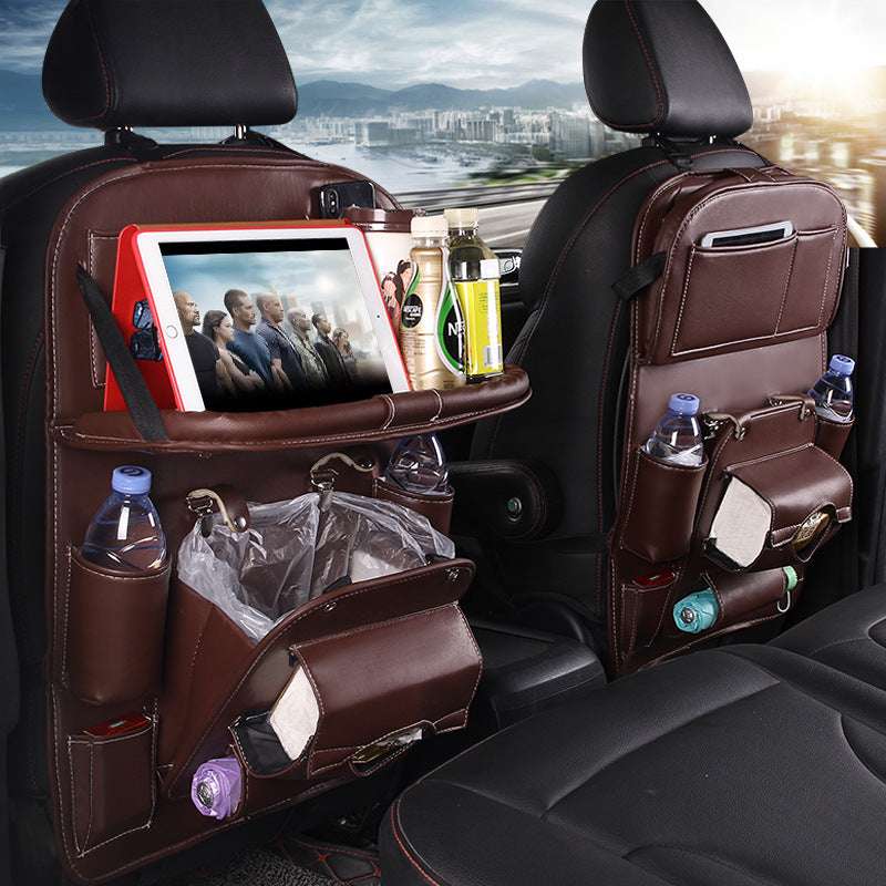 Multi-functional Car Storage Leather Bag