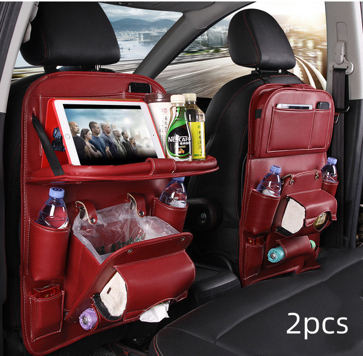 Multi-functional Car Storage Leather Bag
