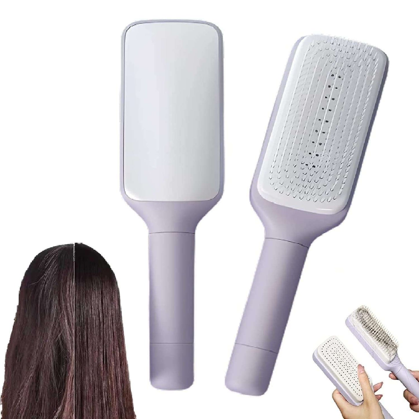 4 In 1 Self Cleaning Hair Brush