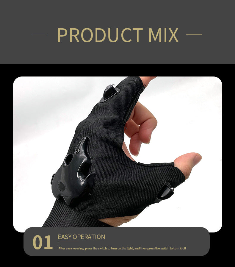 Non-slip Led Light Gloves